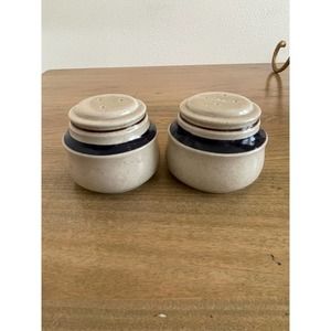 Yamaka Contemporary Chateau Cobalt Blue Stoneware Salt and Pepper Shakers